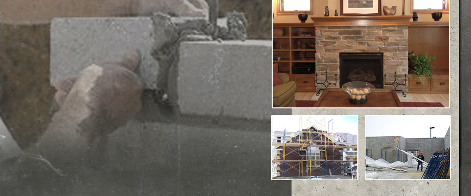 PCC project — fireplace, framing, and exterior deck
